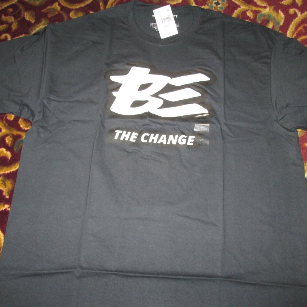 Black&White"Be the Change" Mens X Large T-shirt Coo shirt! Represent! - Picture 1 of 6